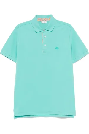 Etro Topp, Herr, 2Xl, Grön Pikétröja Korta ärmar