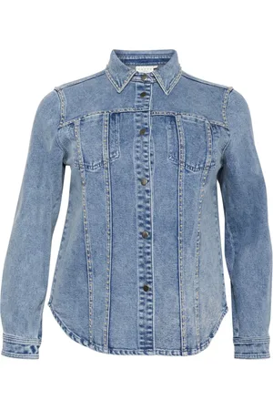 Kaffe Jacka, Dam, 6Xl, Denim, Denimjacka med fina detaljer