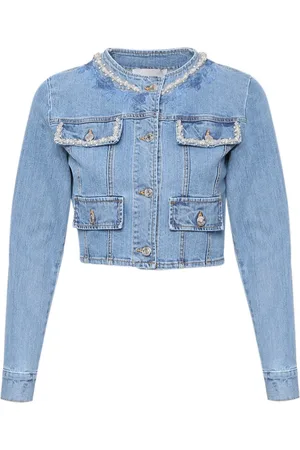 ERMANNO SCERVINO Jacka, Dam, 40 EU, Jeansjacka med applikationer