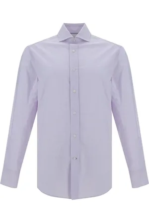 Brunello Cucinelli Skjorta, Herr, XL, Bomull, Randig Bomullsskjorta