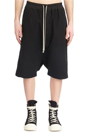 Rick Owens Shorts, Herr, S, Svart Dragsko Bermuda Pods