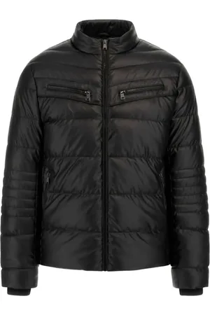 Guess Jacka, Herr, M, Läder, Zip-Up PU Läderjacka