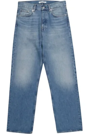 Sunflower Jeans, Herr, W32, Denim, Stentvättade Denim Jeans Bekväm Passform