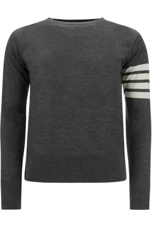 Thom Browne Stickade tröjor & koftor, Herr, XL, Ikonisk Randig Ulltröja