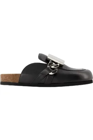 J.W.Anderson Skor, Dam, 36 EU, Noir Flats Mules
