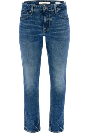 Guess Jeans, Herr, W36, Klassiska Straight Blå Jeans
