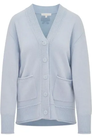 LOVESHACKFANCY Stickade tröjor & koftor, Dam, S, Kashmir, Kashmir Cardigan - Seaglass Blå
