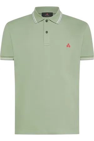 Peuterey Topp, Herr, L, Bomull, Klassisk Polo Skjorta med Broderad Logotyp
