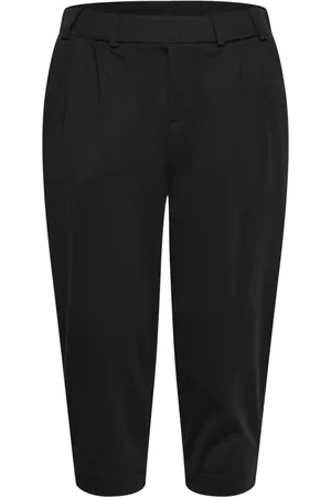 Kaffe Byxor, Dam, 2Xl, Stiliga Cropped Svarta Shorts Knickers