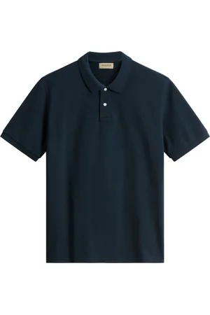 Woolrich Topp, Herr, L, Blå Polo Skjorta Kort Ärm