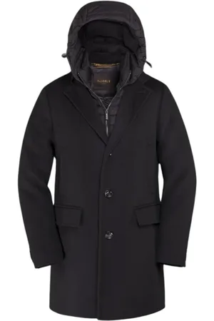 MOORER Kappa, Herr, 2Xl, Kashmir, Quiltad Ullblandad Kappa med Avtagbar Huva