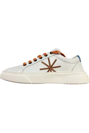 Manuel Ritz Skor, Herr, 40 EU, Läder, Vita lädersneakers med broderad logotyp