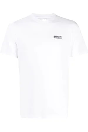 Barbour Topp, Herr, 3Xl, Bomull, Vit Bomull Logo T-shirt Kortärmad
