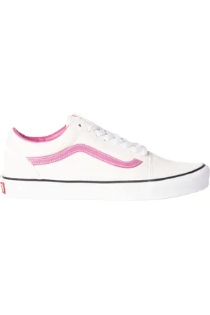 Vans Skor, Dam, 41 EU, Vita låga sneakers med rosa detaljer