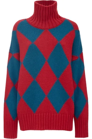 La DoubleJ Stickade tröjor & koftor, Dam, M, Polyester, Klassisk Argyle Tröja