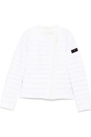 Peuterey Jacka, Dam, S, Vit Jacka med Dragkedja och Logopatch