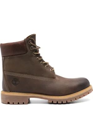 Timberland Skor, Herr, 42 EU, Läder, Bruna vattentäta läderstövlar