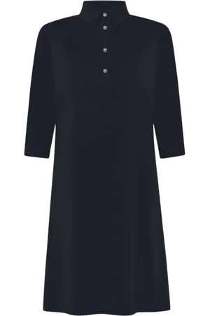 RRD Klänning, Dam, S, Polyester, Elegant Oxford Klänning med Trekvartsärmar