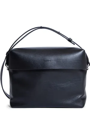 Jil Sander Väska, Herr, ONE Size, Svart Crossbody-väska med Präglat Logotyp