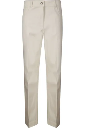 Moncler Byxor, Dam, S, Bomull, Vida byxor med knapp och fem fickor