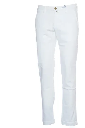 Jacob Cohen Jeans, Herr, W35, Mocka, Slim-fit Bobby Jeans i Bianco