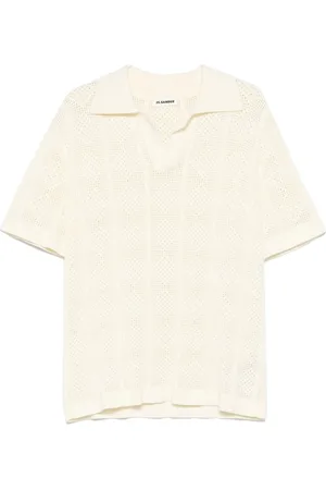 Jil Sander Topp, Herr, M, Bomull, Vita Polo Skjortor och Polos