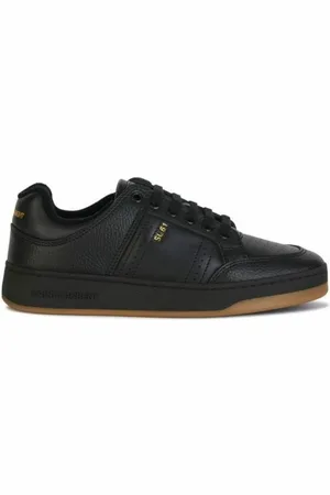 Saint Laurent Skor, Herr, 41 EU, Läder, Elegant Svart Läder Sneakers