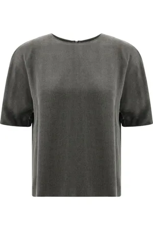 Giorgio Armani Topp, Dam, M, Satin Top Elegant Crew Neck