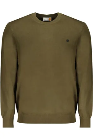 Timberland Stickade tröjor & koftor, Herr, 3Xl, Bomull, Grön Bomull Logo Långärmad Tröja