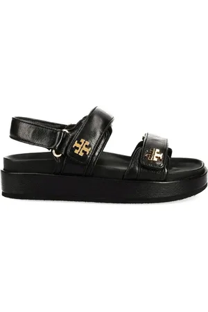 Tory Burch Skor, Dam, 40 EU, Läder, Svart Platt Sportsandal