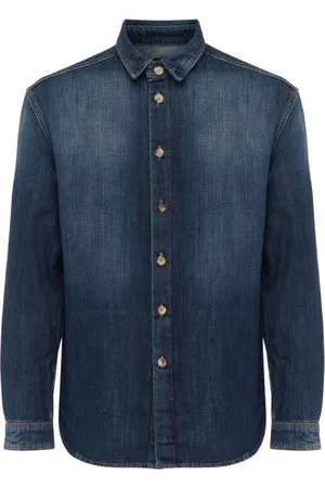 Dondup Skjorta, Herr, L, Denim, Stilfull Skjorta Uc344-Df0292U-800
