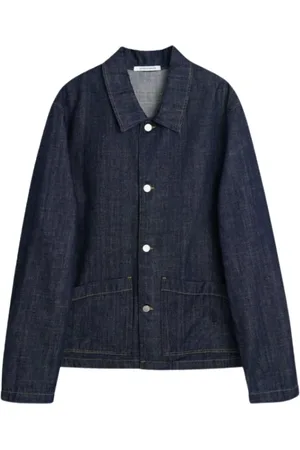 Sunflower Jacka, Herr, XL, Läder, Vintage denim arbetskläder jacka i sköljd