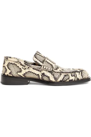 Jil Sander Skor, Herr, 42 EU, Läder, Python Print Loafer med Blockklack