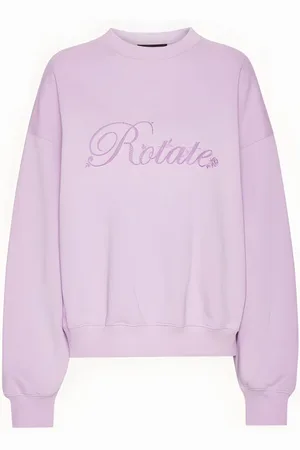 ROTATE Sweatshirts & Hoodies, Dam, M, Bomull, Oversized Rosa Bomullströja