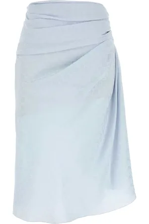 Givenchy Kjol, Dam, S, Blå Draperad Utställd Kjol