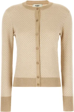 Fendi Stickade tröjor & koftor, Dam, S, Stiliga Jackor och Västar Kollektion