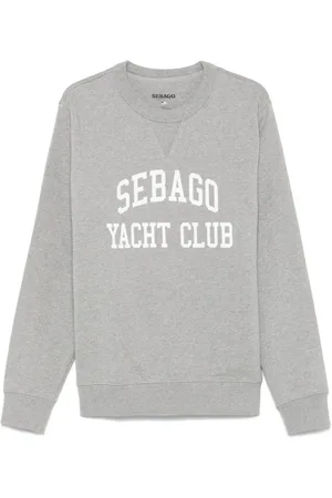SEBAGO Sweatshirts & Hoodies, Herr, S, Logo Print Crew Neck Sweaters