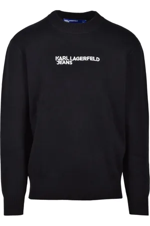 Karl Lagerfeld Stickade tröjor & koftor, Herr, L, Bomull, Jeans maglia