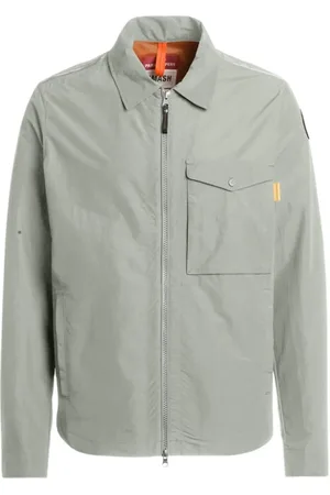 Parajumpers Jacka, Herr, L, Bomull, Nylon-Bomull Zip-Up Overshirt med Peach Feel