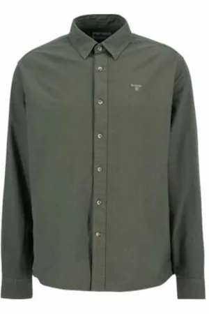Barbour Skjorta, Herr, M, Bomull, Salvia Grön Avslappnad Skjorta Oxtown