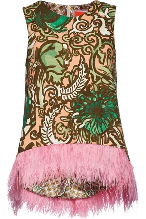 La DoubleJ Topp, Dam, S, Bomull, Feathered Trapeze Top