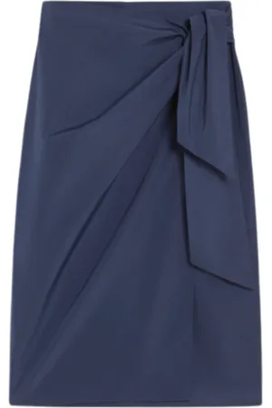 Max Mara Kjol, Dam, XS, Blå Kjol 2515101042600