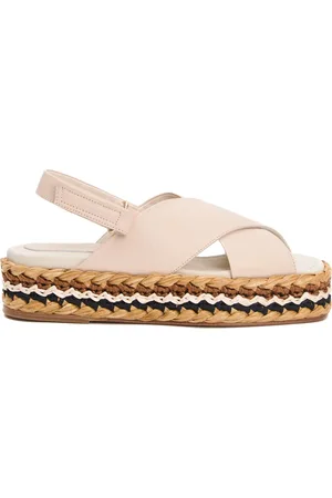 Paloma Barceló Skor, Dam, 39 EU, Läder, vävd läderkil sandal