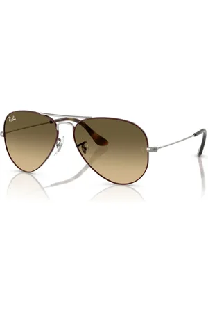 Ray-Ban Accessoarer, unisex, 62 MM, Klassiska Aviator solglasögon bruna gradientglasögon