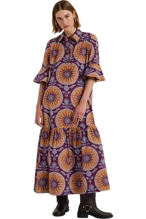 La DoubleJ Klänning, Dam, XS, Bomull, Moonlight Frilled Dress