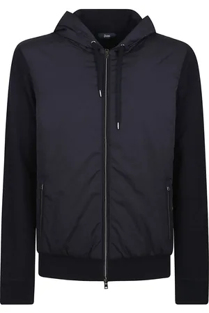 HERNO Sweatshirts & Hoodies, Herr, M, Bomull, Blå Jacka för Män