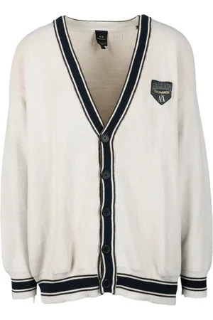 Armani Exchange Stickade tröjor & koftor, Herr, L, Bomull, Kofta