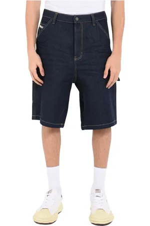 Diesel Shorts, Herr, W33, Denim, Denim Bermuda Shorts med avslappnad passform