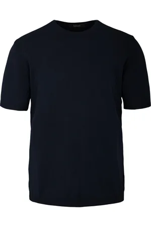 Bomboogie Topp, Herr, 2Xl, Bomull, Kortärmad tröja i slätstickning med rund hals