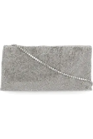 BENEDETTA BRUZZICHES Väska, Dam, ONE Size, Silver Rhinestone Axelväska med Kristallhandtag